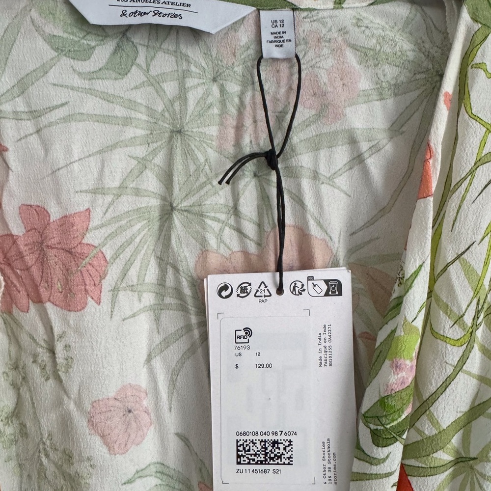 NWT & Other Stories wrap maxi dress in multi floral print - Picture 6 of 7